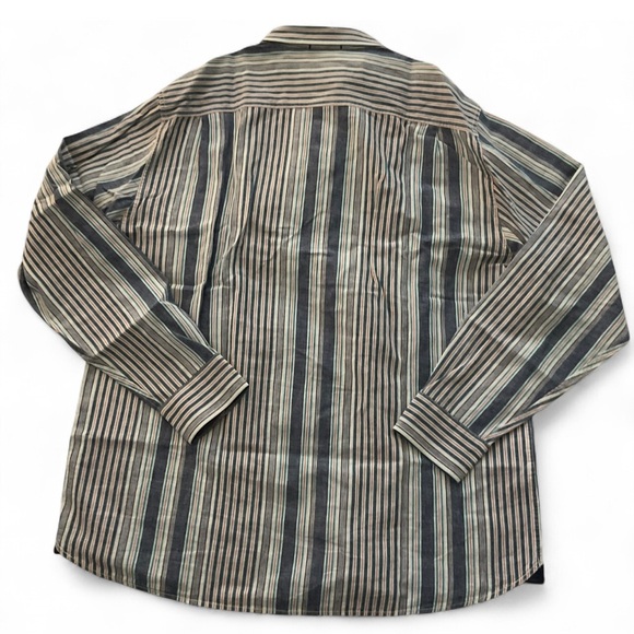 Tommy Bahama Men's Red White and Blue Striped Shirt - Picture 2 of 3